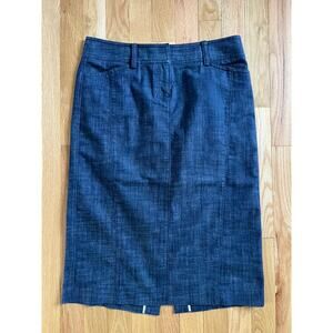 J.Crew Y2K Dark Blue Denim Pencil Skirt Cotton Stretch Woman Vintage (Size 4)
